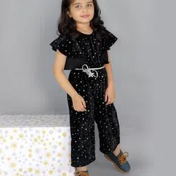 lil drama Star Printed Jumpsuit with Waist Tie-Up-picture-34