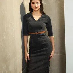 barcino Women Denim Bodycon Dress-picture-23