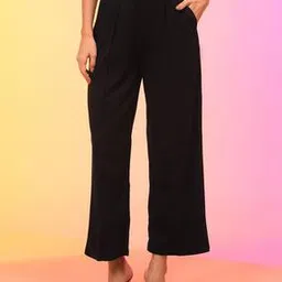 globus Women Wide Leg Pants with Insert Pockets-picture-52