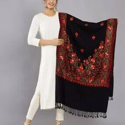 handicraft-palace Women Embroidered Stole with Tassels-picture-17