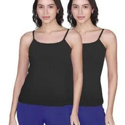 dchica Women Pack of 2 Camisoles with Adjustable Straps-picture-13
