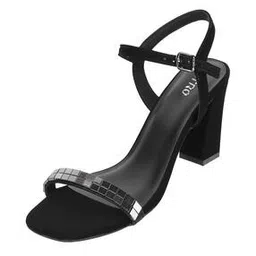 metro Women Embellished Chunky Heeled Sandals-picture-22
