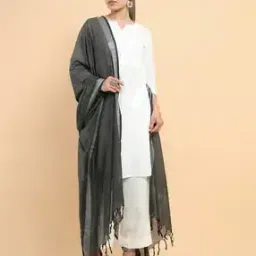 soch Khadi Cotton Dupatta with Tassels-picture-19