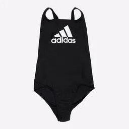 Brand Print Swimsuit with Cutout-image-0