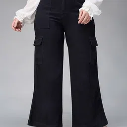 miss chase a+ Women High-Rise Wide Leg Jeans image 1