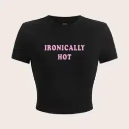 sollobell Women Typographic Print Slim Fit Crop Top-picture-10