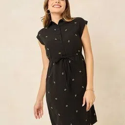 styli Women Embroidered Shirt Knee Length Dress-picture-53