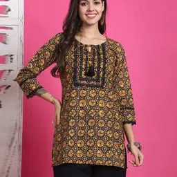 rajnandini Women Floral Print Straight Tunic-picture-15
