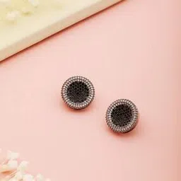 saraf rs jewellery Women Silver-Plated Stone-Studded Stud Earrings-picture-52