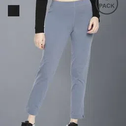 dollar missy Women Pack of 2 Flat-Front Pants with Elasticated Waist-picture-45