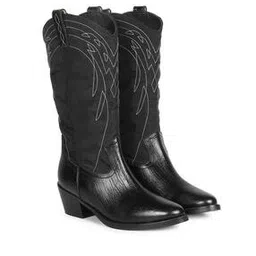saint g Embroidered Round-Toe Mid-Calf Length Slip-On Boots-picture-34