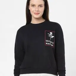 vero moda Crew-Neck Sweatshirt with Graphic Print-picture-28