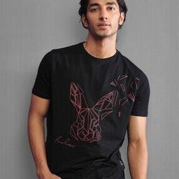 rare rabbit Graphic Print Crew-Neck T-Shirt-picture-10