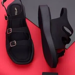 trase Women Multi-Strap Flat Sandals with Buckle Fastening-picture-20
