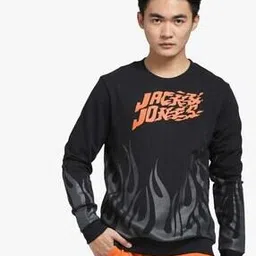 jack & jones Brand Print Crew-Neck Sweatshirt-picture-14