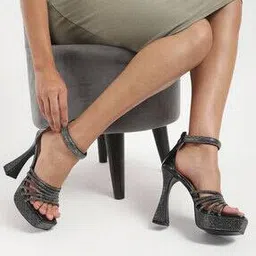 truffle collection Women Embellished Kitten Heeled Sandals-picture-24