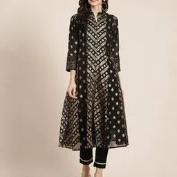 juniper Printed Anarkali Kurta with Inner-picture-34