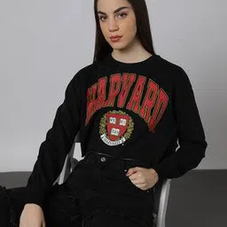 outryt by azorte Women Typographic Print Relaxed Fit Sweatshirt-picture-27