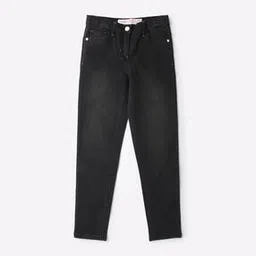 Girls Washed Jeans with 5-Pocket Styling-image-46