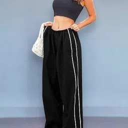 sqew Women Wide Track Pants with Elasticated Waist-picture-27