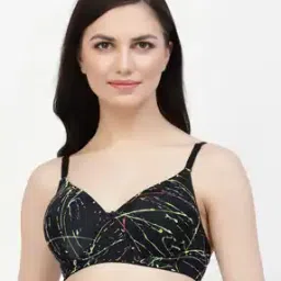 cukoo Printed Non-Wired Everyday Bra with Bow Accent-picture-14