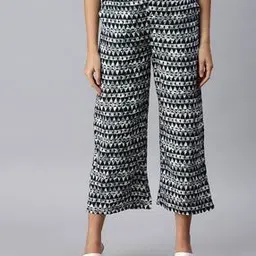 Printed Ankle-Length Palazzos-image-1