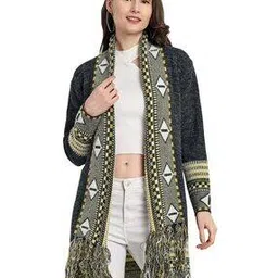 hautemoda Women Geometric Woven Regular Fit Shrug-picture-44