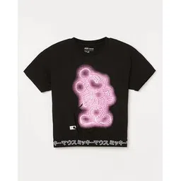 fame forever by lifestyle Girls Mickey Mouse Print Regular Fit T-Shirt-picture-12