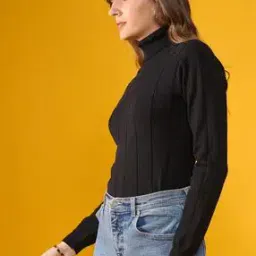 98°north Women Ribbed Turtleneck Pullover-picture-51