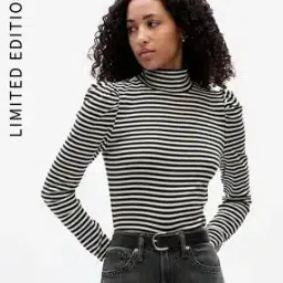 gap Women Striped Slim Fit High-Neck Top-picture-30