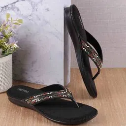 metro Women Embellished Slip-On Flat Sandals-picture-47