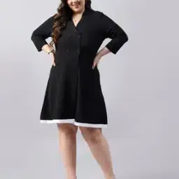 orchid blues Women Fit & Flare Dress with 3/4th Sleeves-picture-10