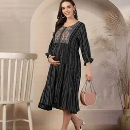 zelena Women Stripes A-Line Dress-picture-14
