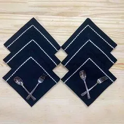 foveros Pack of 6 Table Napkins with Scalloped Border Detail-picture-22