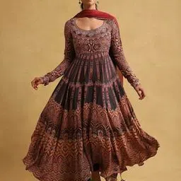 ritu kumar Printed Flared Kurta Suit Set-picture-23