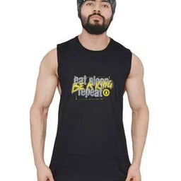 anax aesthetics Men Typographic Print Round-Neck Vest-picture-12