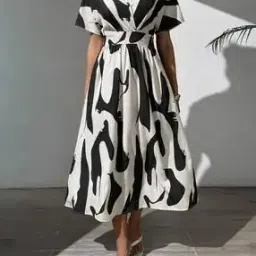 hivora Women Printed Fit & Flare Dress-picture-43