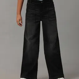 under fourteen only Girls Mid-Rise Straight Jeans-picture-28