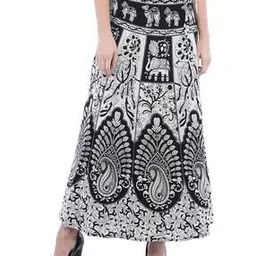 exotic india Women Paisley Print Flared Skirt-picture-15