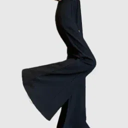 outzidr global Women Flared Flat-Front Pants image 1