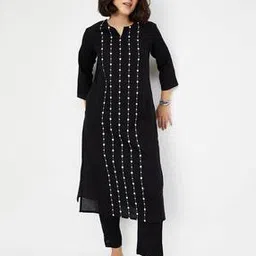 max Women Embroidered Straight Kurta Set-picture-24