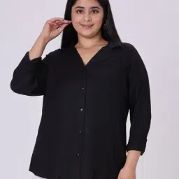 style quotient Women Regular Fit Cuban-Collar Shirt image 1