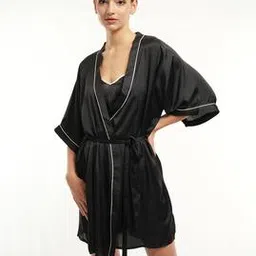 mackly Night Robe with Tie-Up Waist-picture-21
