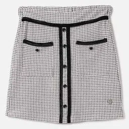 blue giraffe Girls Self-Design Straight Skirt-picture-18