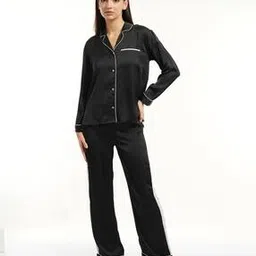 mackly Notched Lapel Shirt & Pyjamas Set-picture-23