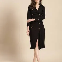 woowzerz Shirt Dress with Notched Lapel Collar-picture-35