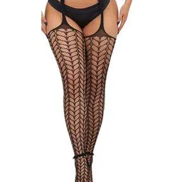 neska moda Women High-Rise Lace Garter Belt Stockings-picture-10