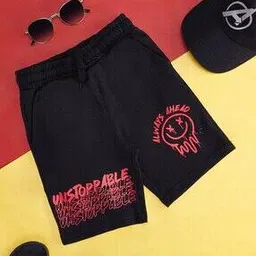 pantaloons junior Boys Regular Fit Typographic Print Shorts-picture-32