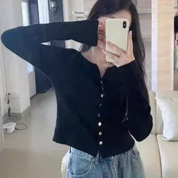 divawalk Women Ribbed Round-Neck Cardigan-picture-10