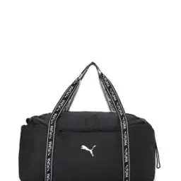 puma Logo Print Duffel Bag with Adjustable Strap-picture-17